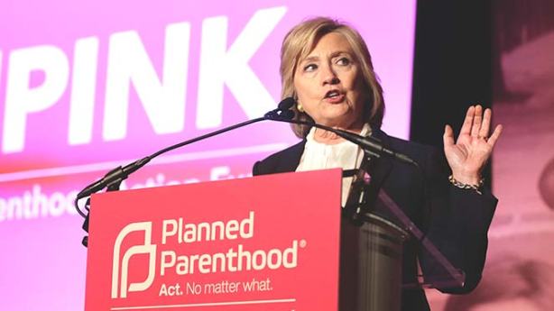 Clinto speaking at Planned Parenthood